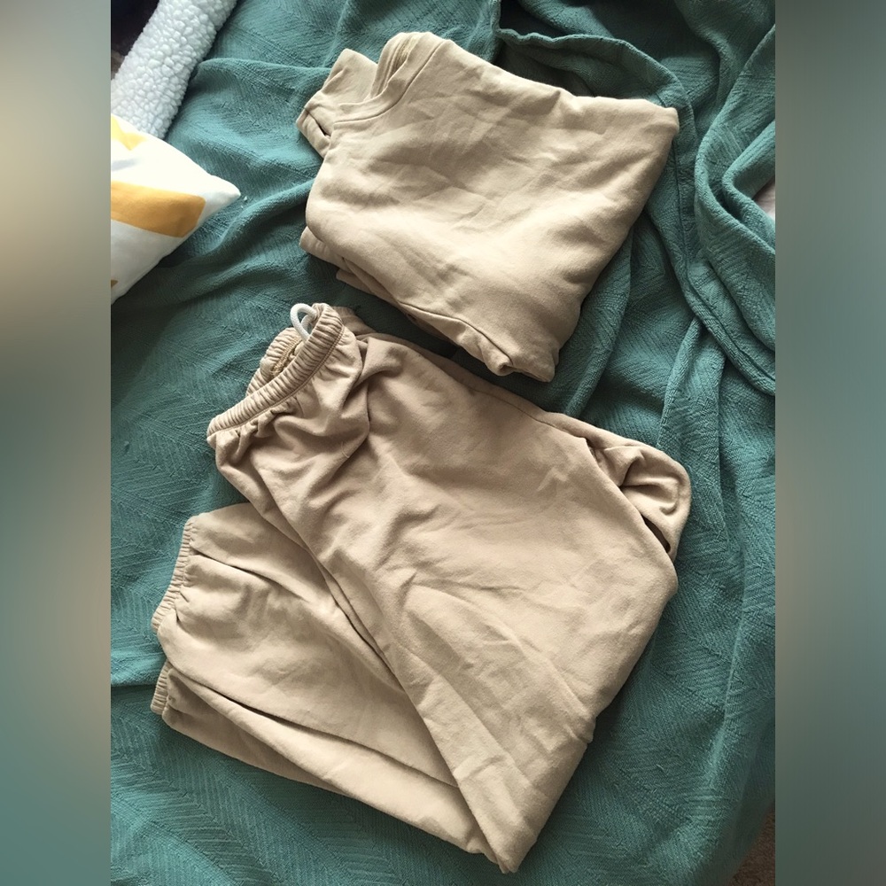 Aerie Tan Track Pants & Joggers